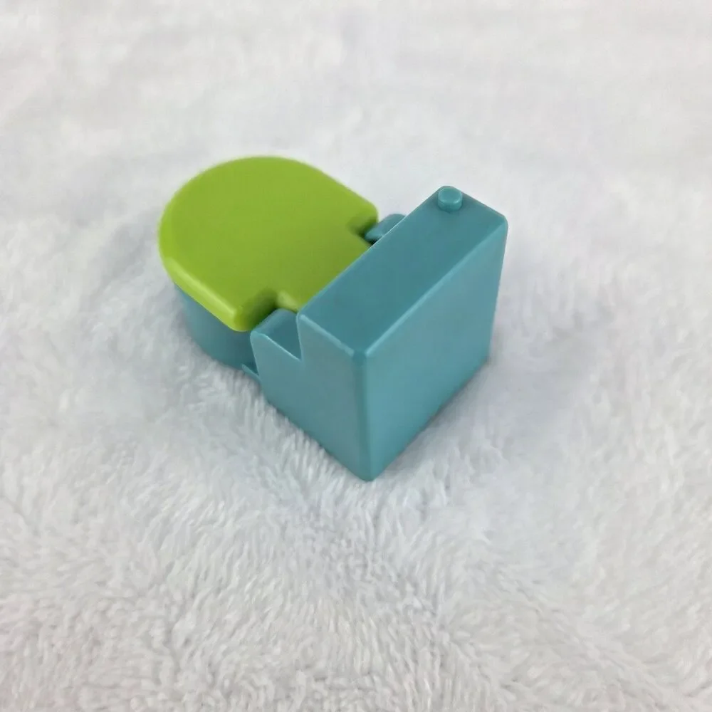Vintage Fisher Price Little People Bathroom Set Blue Tub Sink Toilet Scale 4 Pc